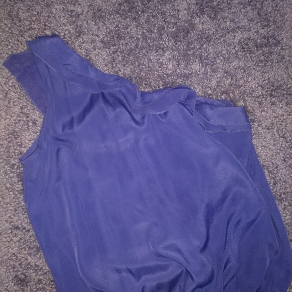 Purple Ruffle One Shoulder Top - Picture 5 of 6